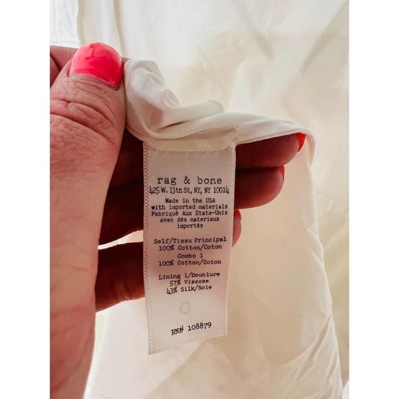 Rag & Bone New York White Midi Dress - Picture 5 of 6